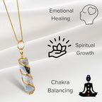 Amazing Gemstone Moonstone Necklace for Women - Premium Rainbow Moonstone Crystals Necklace for Women - Jewelry to bring Balance, Harmony, Creativity, Endurance and Inner Confidence.