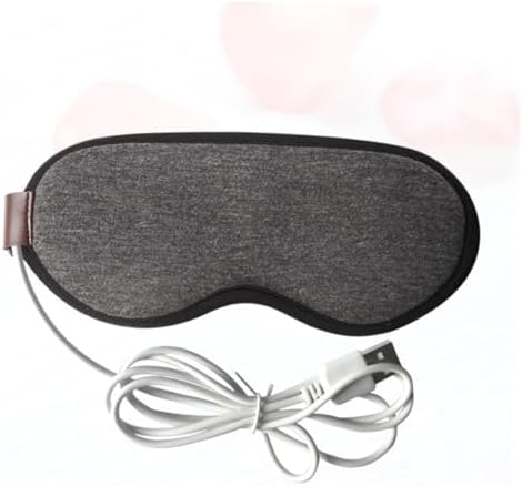 FRCOLOR USB Heated Steam Eye Mask for Dry Eyes Adjustable Blindfold Warm Compress for Fatigue Relief for Travel and Home Use