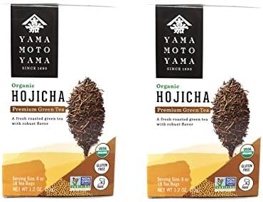 Yamamotoyama Organic Hojicha Premium Green Tea (2 Pack, Total of 2.4oz)
