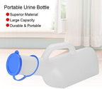 Men Plastic Urinal, Spill Proof Thick Plastic Pee Urinal Bottle for Incontinence, Portable Male Elderly Bedridden Patient Urine Pee Bottle for Health Care, 1000ml (2PCS)