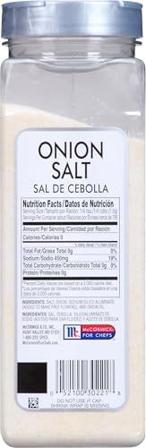 McCormick Culinary Onion Salt, 36 oz - One 36 Ounce Container of Onion Salt Seasoning for Restaurant Use, Ideal Salt Substitute Added Flavor in Vegetables, Meats, Eggs and More