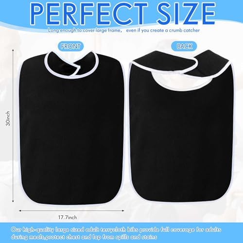 Adult Bibs Washable Clothing Protector for Men Women Adjustable Eating Cloth for Elderly Seniors and Disabled