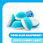 Blue Raspberry Puffs - 1 Pound Pack - Gummy Candy - Soft Blue Candy for Baby Showers, Gifting, Buffets & Dessert Decorating - Gender Reveal Gummies
