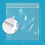 Clear Plastic Reclosable Zip Bags - Bulk GPI Case of 1000 4" x 4" 2 mil Thick Strong & Durable Poly Baggies With Resealable Zip Top Lock For Travel, Storage, Packaging & Shipping.