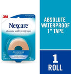 Nexcare 731 First Aid Waterproof Tape w/Dispenser,1-Inch x180-Inch, Flexible
