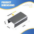 Open (Snap-On) Seals for 5/8" Width Steel Strapping Metal Clips for Packaging Banding Strong and Safe(1000pcs)