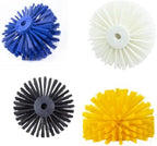 SPARTA 45007EC02 Plastic Multi-Purpose Valve Brush, Pipe Brush, Round Brush With Polyester Bristles, Color Coded For Commercial Cleaning, Kitchen, Restaurant, Bathroom, 5.7 X 7 X 5.7 Inches, White