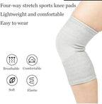 Bamboo Charcoal Knee Sleeve - Bamboo Compression Knee Sleeve for Men and Women - Elastic Warm Knee Brace for Arthritis(Gray, Large)