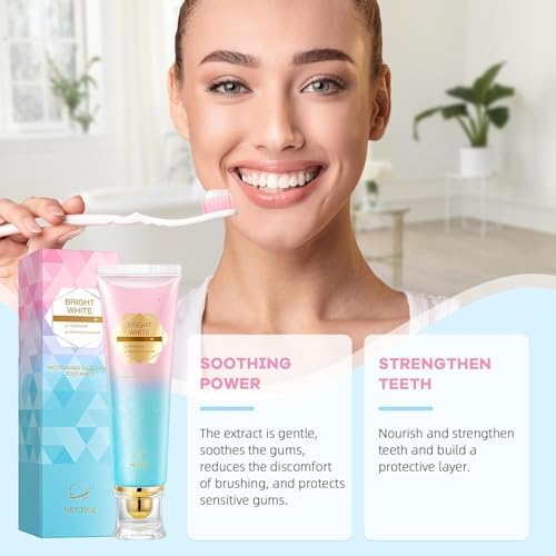 Niacinamide Whitening Toothpaste, Niacinamide Intensive Whitening Toothpaste, Enamel Protection & Long-Lasting Fresh Breath, Stain Removal - Daily Use for Improves Gum Health, Deep Cleaning Care (1PC)