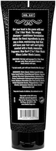 San Francisco Soap Company Man Bar 2 in 1 Hair Wash Midnight Amber - Where Lather Meets Luxury