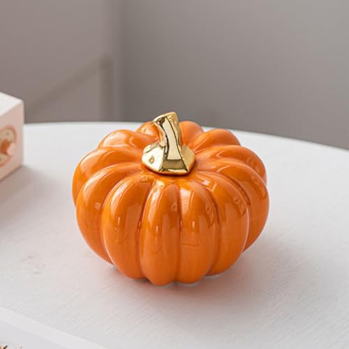 ABOOFAN Ceramic Pumpkin Decor Realistic Pumpkin Figurine for Home Supplies Fall Decor Thanksgiving Halloween Table Centerpiece Unique Easy to Clean for Parties