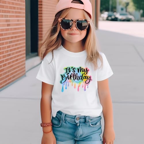 It's My Birthday Girl Shirt 4th 5th 6th 7th 8th 9th 10th 11th 12th Graphic Tee for Kids Party Cute Girls Tshirts Tees