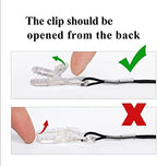 Hearing Aid Clip for Seniors Adults - Anti-Lost Lanyard Protector BTE Clip Holder Rope with Loops and Clip and Security Clip（Black）