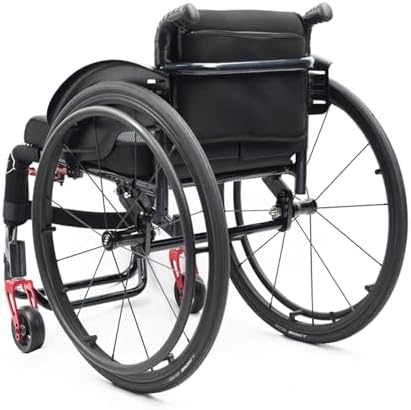 Portable Transport Wheelchair,Small Lightweight Compact Wheelchairs,Aluminum Alloy Wheelchair,All-Terrain Sports Wheelchair,Self-propelled Manual Wheelchairs,with Handbrake,Anti-Tip Wheels(Size:40cm/1