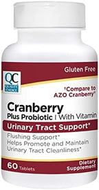 Quality Choice Urinary Tract Support Cranberry + Probiotic Tablets with Vitamins 60 Count