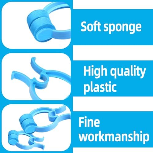 60 Pcs Plastic Foam Nose Stop Clips Nose Nasal Stopper Clips for Accidental or Emergency Condition for Kids Adult Emergency Accident (Blue)