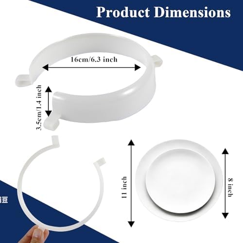 6-Pack Plate Guards for Eating | Spill-Proof Plate Guard Scooping Aid | One-Handed Adaptive Equipment for Elderly & Disabled | Fits Most 9"-12" Plates