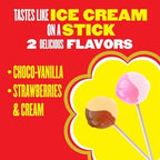Chupa Chups Cremosa Lollipop Assortment, 2 Ice Cream Flavors, Individually Wrapped Candy for Kids, 10.5 Oz Bag (25 Suckers)