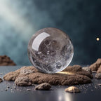 Natural Crystal Ball Clear Quartz Crystal Balls Decor for Home Office Quartz Crystals Sphere with Stand