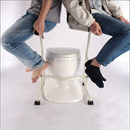Toilet Safety Rail Frame, Non-Slip Toilet Surround Frame with Grab Bar,Mobile Toilet Stand-Up Aid, for Heavy Duty Toilet Safety Frame for Elderly and Disabled