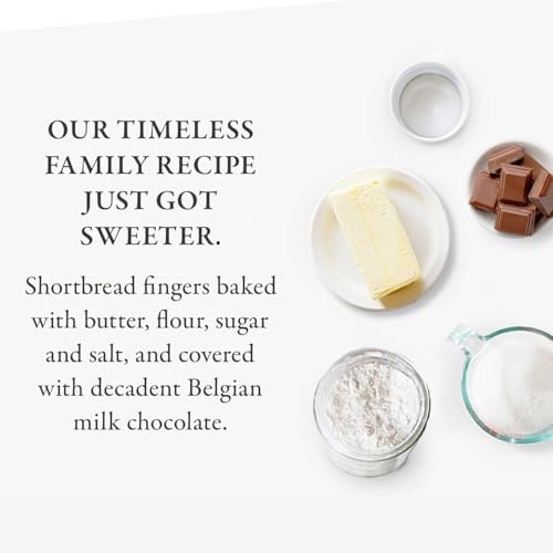Walker’s Shortbread Milk Chocolate Coated Shortbread Fingers - 8-Count Christmas Cookie Box -Authentic Shortbread Cookies from Scotland