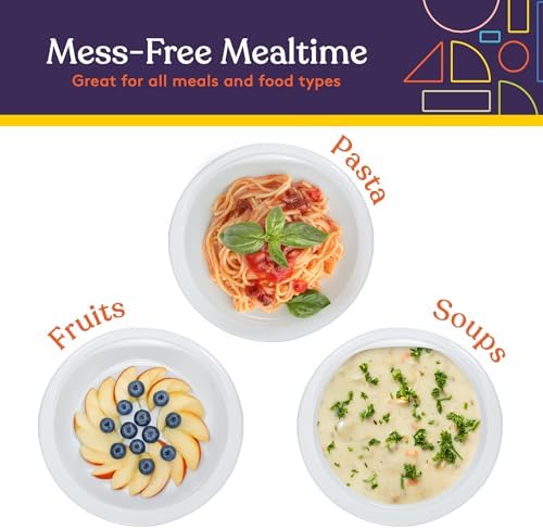 Special Supplies Adaptive Spill-Proof Scoop Plates- Dishes with Wall for Disabled, Handicapped, Elderly Adults with Special Needs from Parkinson's, Arthritis, Dementia, Stroke, Tremors- 2 Pack (White)