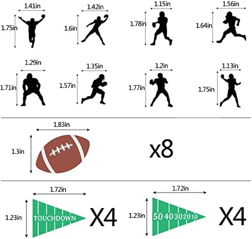 America Football Cupcake Toppers Sports Party Decorations 24pcs Superbo Rugby cake Toppers for birthday party