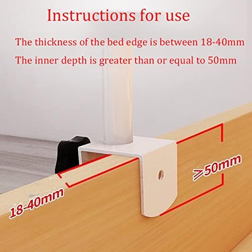 Medical Bed Rails for Elderly Adults Clip-on, Bedside Fall Safe Prevention Grab Bar, Stability Standing Bar Handle, Suitable for Pregnant Women, Disabled People(80 * 30cm)