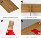 Vinyl Floor Transition Strip, Self Adhesive Floor Cover Strips PVC Laminate Threshold Strip Bar Flat Divider Strip for Joining Floor Gaps, Doorways Threshold, Carpet, 2" Wide (Brown Wood Grain, 10Ft)
