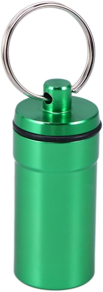 Small Pill Bottles Keychain Portable Medicine Case Waterproof for Travel