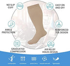 Extra Wide Calf Compression Socks for Women & Men, Plus Size Compression Socks 20-30 mmHg, Knee High Stockings to Prevent Swelling, Pain