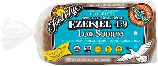 Food For Life Non-gmo Ezekiel 4:9, Low Sodium Sprouted Whole Grain Bread, 24 Ounce (Pack of 6)