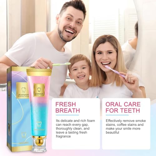 Niacinamide Whitening Toothpaste, Nicotinamide White Toothpaste, Clean The Mouth, Fresh Breath, Remove Tooth Stains, Teeth Whitening Toothpastes