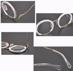COKYIS Photochromic Reading Glasses Retro Irregular Metal Frame Readers Nerd Computer Readers Tortoiseshell Eyewear Stylish
