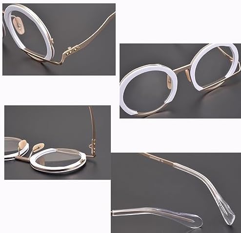 COKYIS Photochromic Reading Glasses Retro Irregular Metal Frame Readers Nerd Computer Readers Tortoiseshell Eyewear Stylish