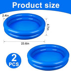 2 Pack Inflatable Pool Foot Bath Basin Swimming Pool Foot Soaking Wash Basin Tub Feet Bath Tray with Pump for Pools Entry Ladder Portable Above Ground Pools Accessories