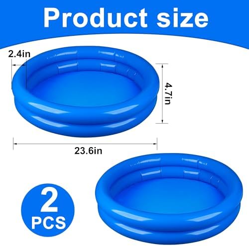 2 Pack Inflatable Pool Foot Bath Basin Swimming Pool Foot Soaking Wash Basin Tub Feet Bath Tray with Pump for Pools Entry Ladder Portable Above Ground Pools Accessories