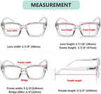 Eyekepper Bifocal Reading Glasses Women Stylish Bifocal Readers Clear Lens Oversize - Transparent +2.00