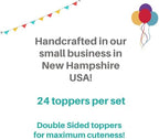 Anchor Cupcake Toppers - Classic Navy Blue Anchor Toppers - Party Picks - Food Picks - Nautical Party Decorations (Set of 24)