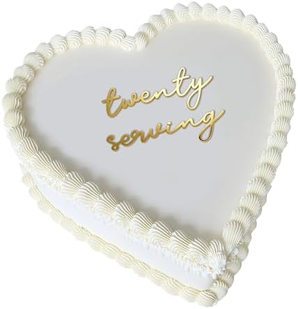 Twenty Serving Cake Topper – Gold Acrylic 27th Birthday Cake Decoration, Funny Twenty Seven Cake Sign, Reusable Cake Topper for Men & Women Party Supplies (twenty serving)