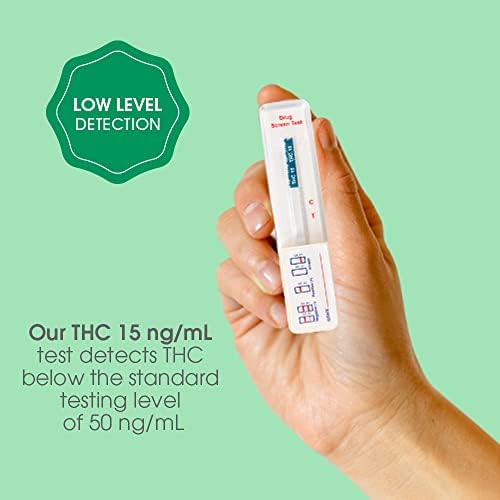 THC 15 ng/mL Home Drug Test Strips - Easy-to-use, Low Detection THC Test Kit, Single Use (4-Pack)