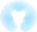 EXCEART U Shaped Massage Pillow Face Down for Spa Massage, Ergonomic Hole Design, Comfortable Head Support, Blue Silicone