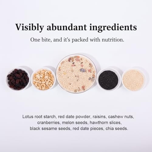 SODGHYTR-Nut lotus root starch soups 500g/17.63oz Breakfast，Quick dining，Lotus Root Powder Mix Chinese Asian Soups，suitable for people in a hurry