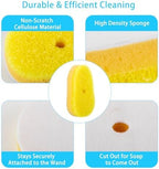 8 Packs Dish Wand Sponge Refills Compatible with Scrub Daddy - Replacement Heads, Dish Scrubber Brush for Cleaning Stuck-on Food, Sponge Replacement Heads for Kitchen Cleaning, (Only Refills)