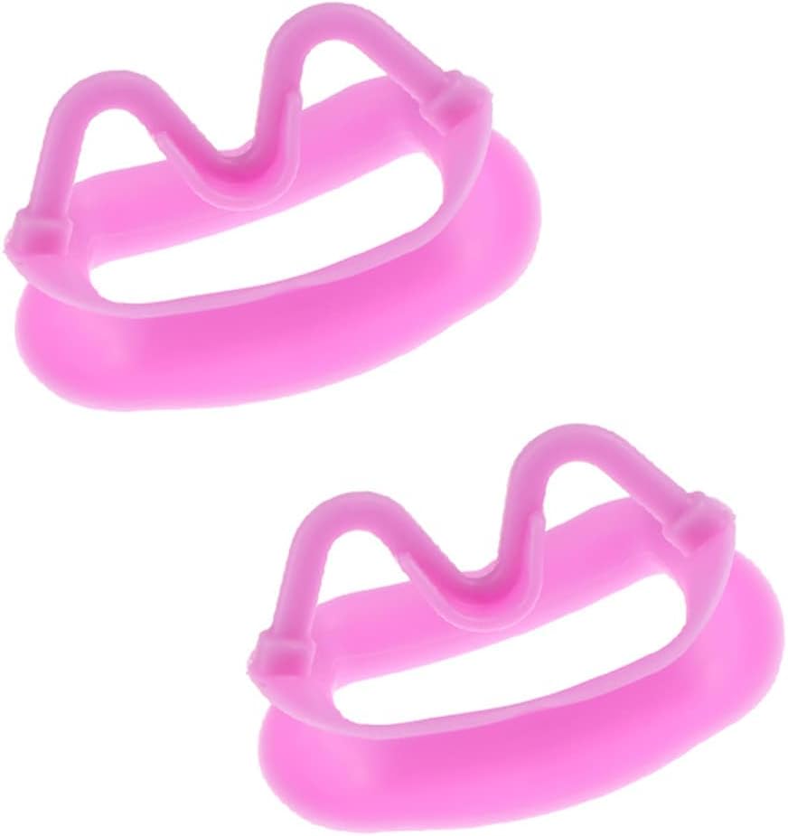 Silicone Mouth Opener, Dental Cheek Retractor for Teeth Whitening,Reusable Intraoral Lip Retractor (2, Pink)