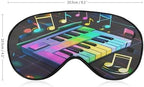 Colorful Piano Keyboard Music Note Sleep Mask for Men Women Blackout Eye Masks Breathable Eye Cover Soft Sleep Eye Masks Adjustable Sleeping Mask 3D Night Blindfold for Travel Nap&Gifts