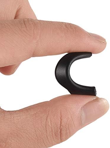 Ear Grip Ear Hooks for Glasses, Anti - slip Hook Soft Silicone Temple Holder Glass Eyewear Comfortable Tips Sleeve Retainer For Eyeglass Sunglass, 5 Pairs(Black)