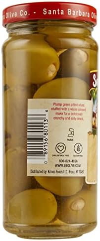 Santa Barbara 3pk Almond Stuffed Olives 5oz
