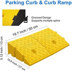 2Pack Curb Ramp, Portable Lightweight Heavy Duty Plastic Driveway Curb Ramps for Low Cars,Motorcycle Ramp,Curb Ramps (5.12 inch High)