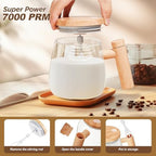 Self Stirring Mug, Electric Mixing Cup Lightweight Self Stirring Coffee Mug Electric High Speed Mixing Cup For Stir Mixed Drink Office Milk Protein for Office Home 400ml (Clear)